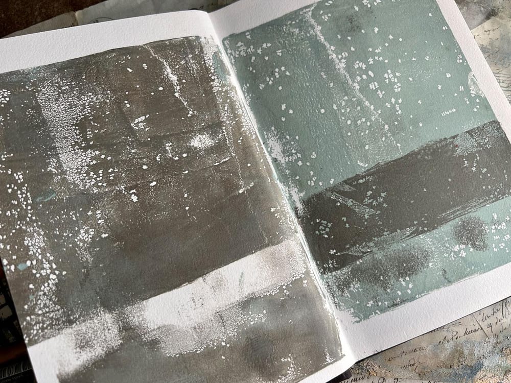 Modern Gelli Plate Printing: Sketchbook and Mixed Media Abstract Art - image 3 - student project
