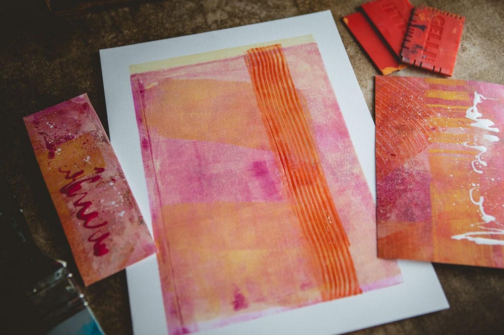 Gelli Plate Abstracts - Create Unique & Interesting Abstract Prints On Your Gell - image 4 - student project