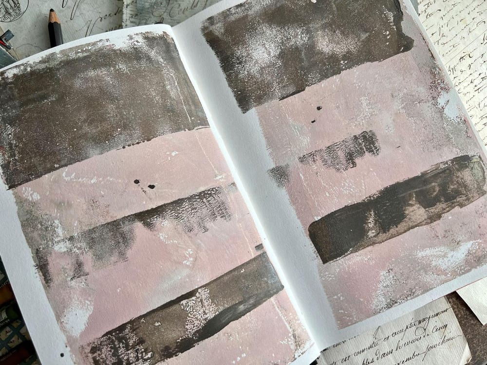 Modern Gelli Plate Printing: Sketchbook and Mixed Media Abstract Art - image 2 - student project
