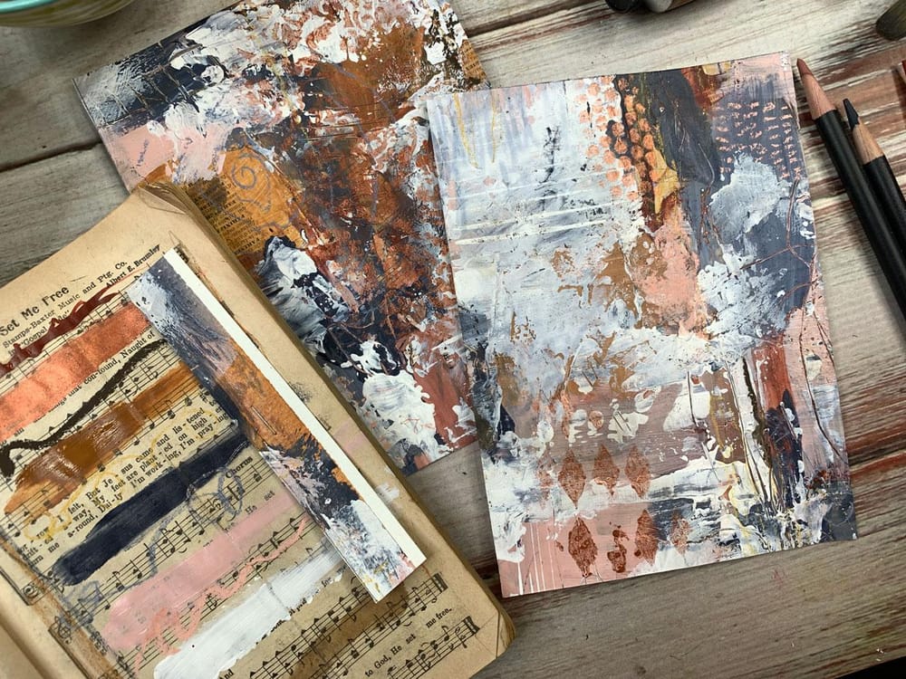 Abstract Painting Adventures - Adding collage elements in your work - image 1 - student project