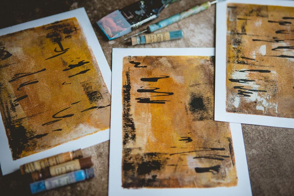Gelli Plate Abstracts - Create Unique & Interesting Abstract Prints On Your Gell - image 1 - student project