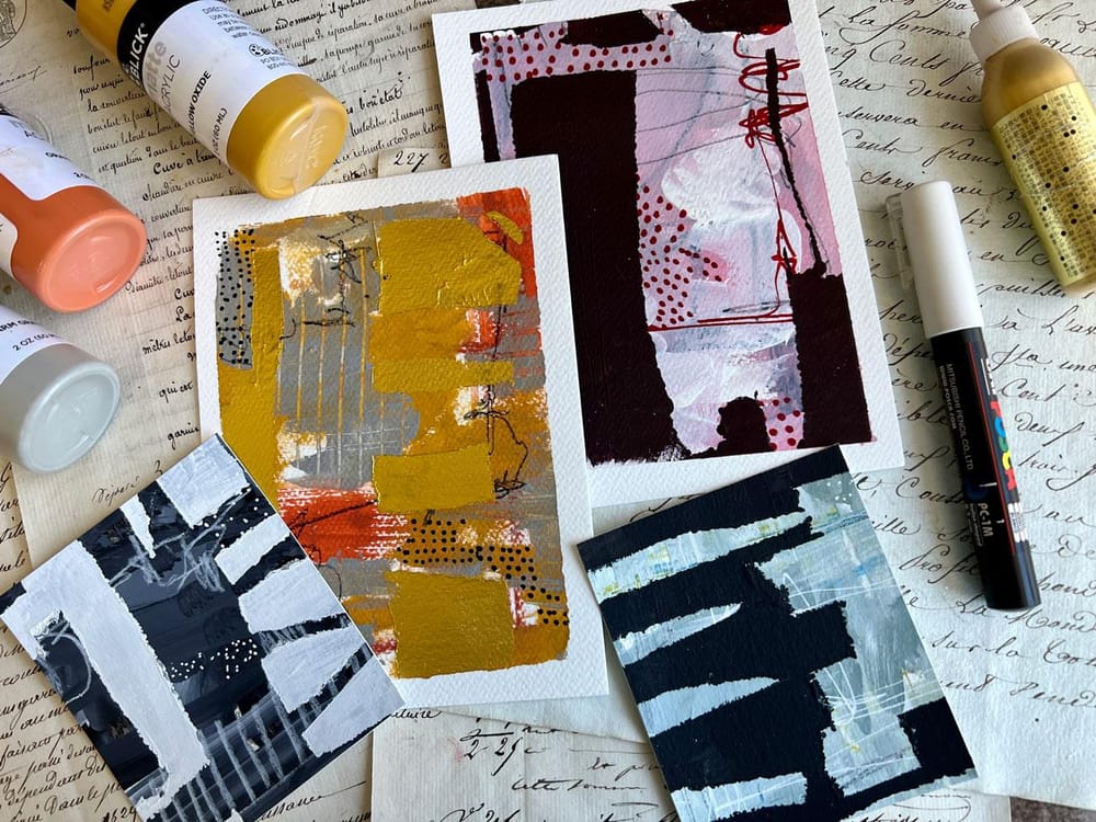 Mosaic Mix-Up: An Abstract Mixed Media Class - image 1 - student project