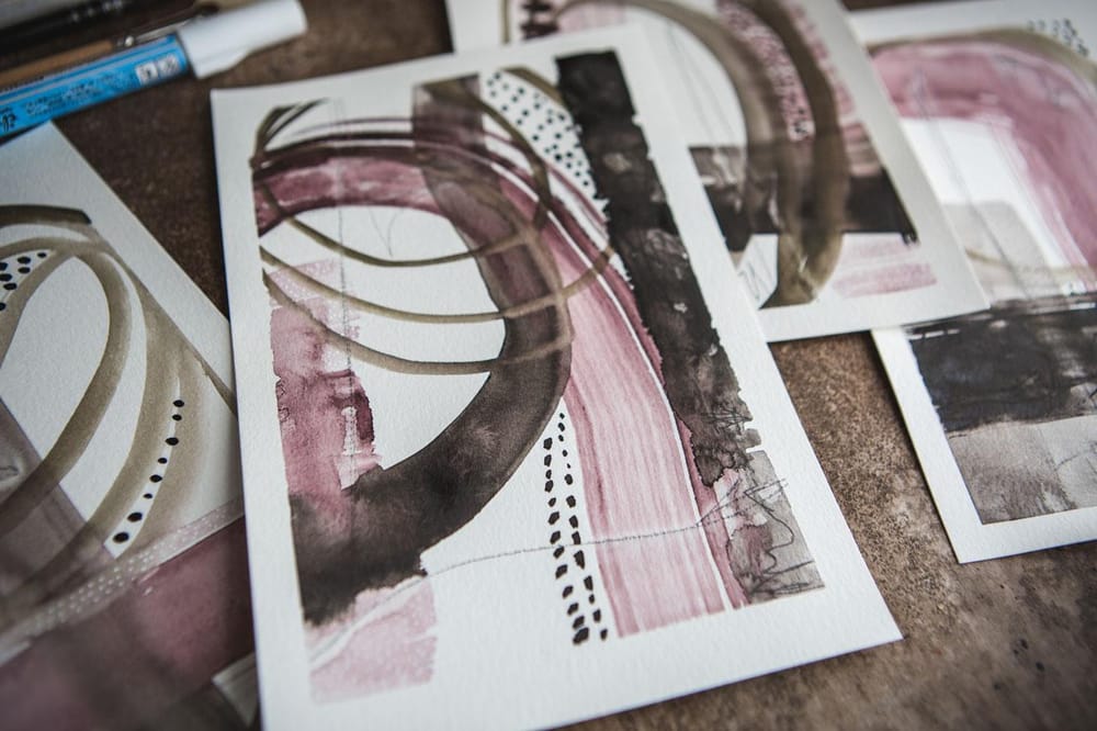 Intuitive Painting: Creating Abstracts with E-Sumi Ink Watercolors - image 3 - student project