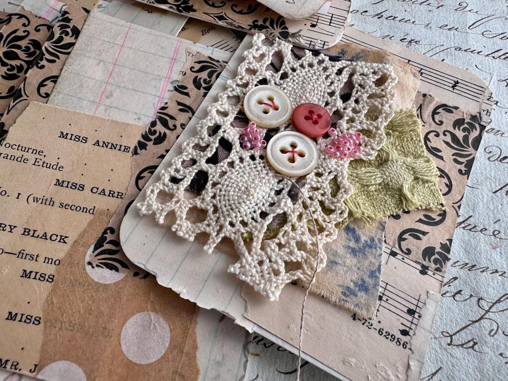 Creative Collage Cards: Exploring Layers and Vintage Charm - image 2 - student project