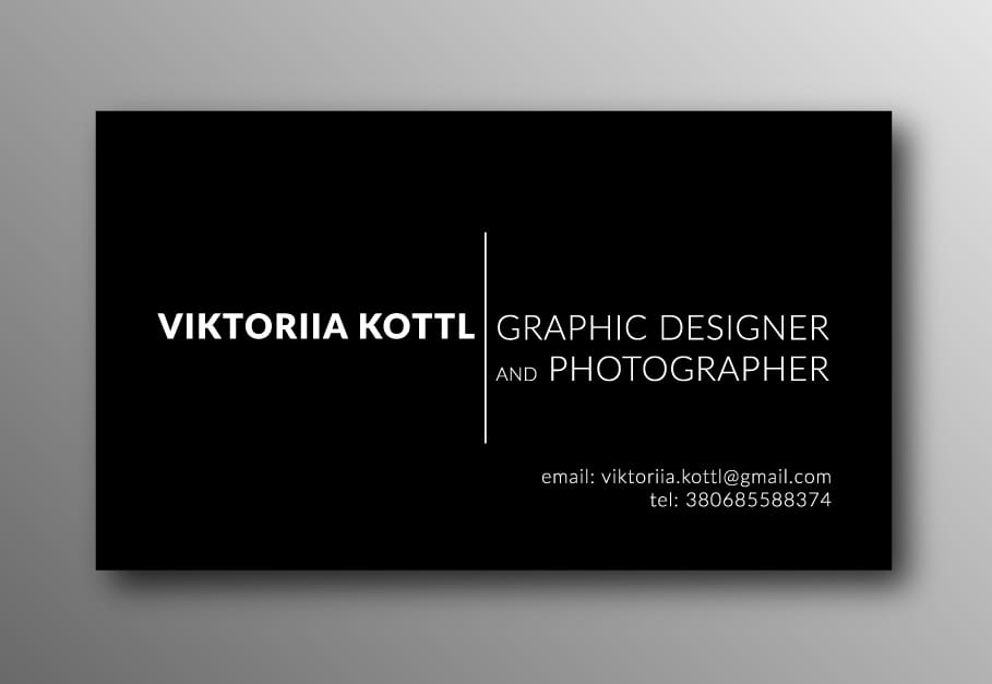 Business Card Viktoriia Kottl - image 2 - student project