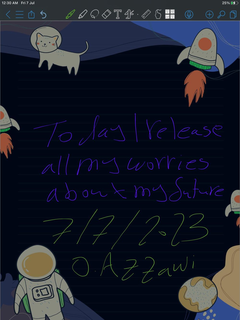 Letter for My Future Version for 5 Minute Creativity - Eugena Washington - image 1 - student project