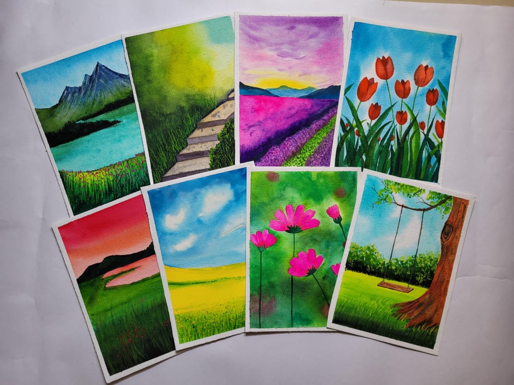 30 day watercolor challenge paintings(all 30) - image 1 - student project