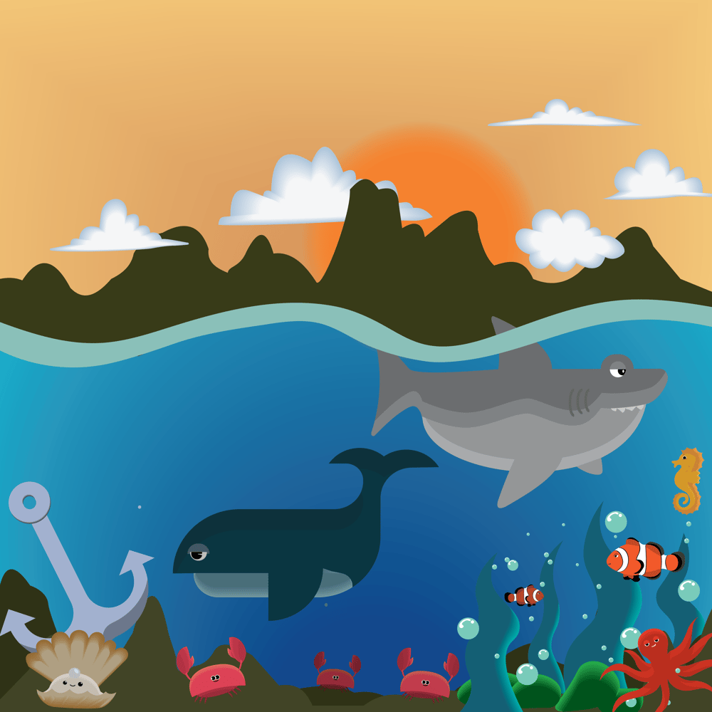 Underwater Life On A Sunset - image 1 - student project