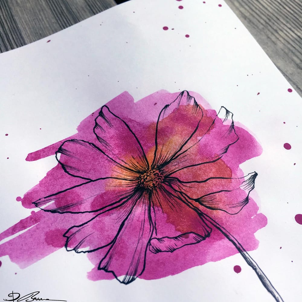 Watercolor Cosmos - image 2 - student project