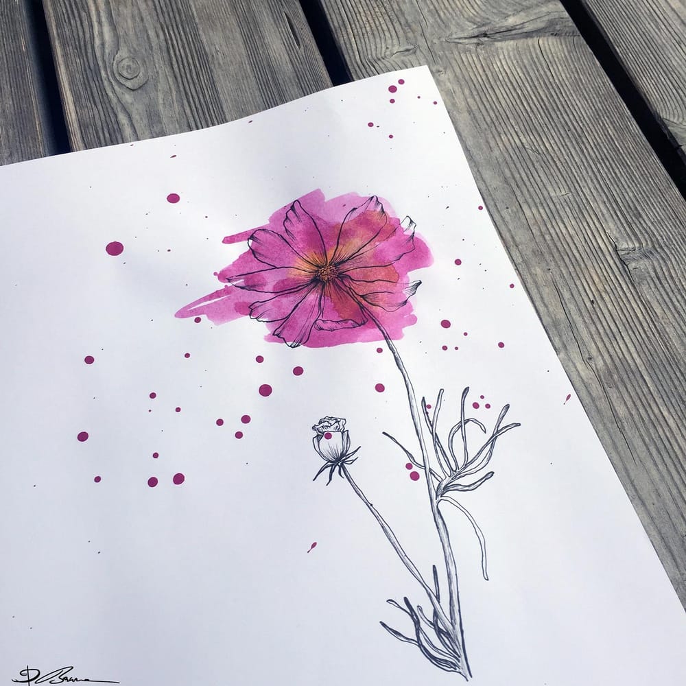 Watercolor Cosmos - image 1 - student project
