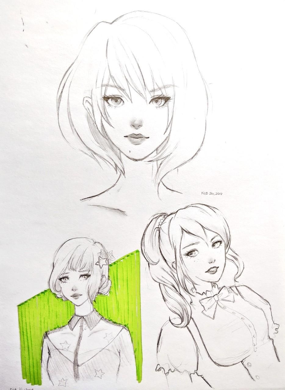 Pencil female drawings - image 4 - student project