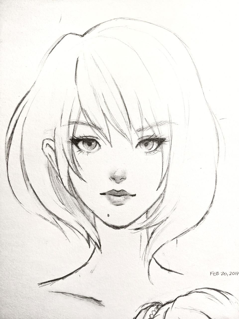 Pencil female drawings - image 1 - student project