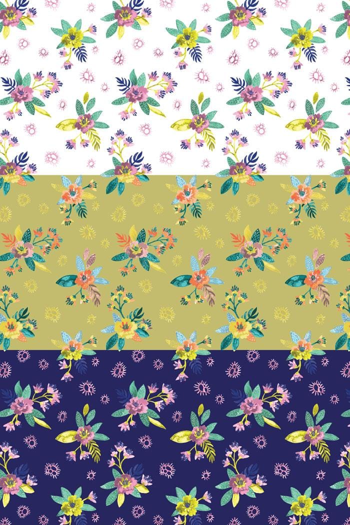 Watercolor Flowers Pattern By Nellik - image 1 - student project