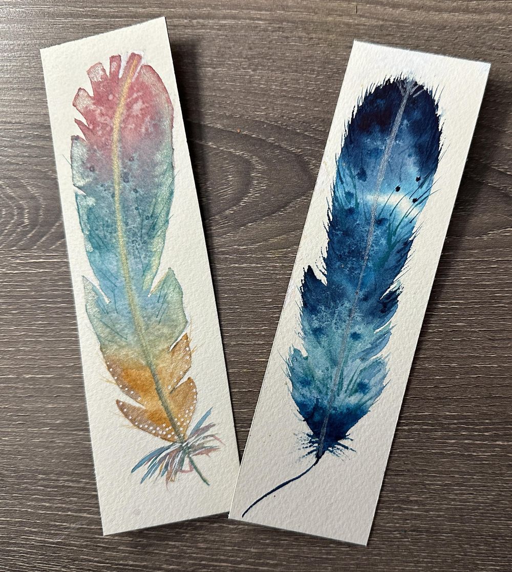 Watercolour Feathers - image 4 - student project