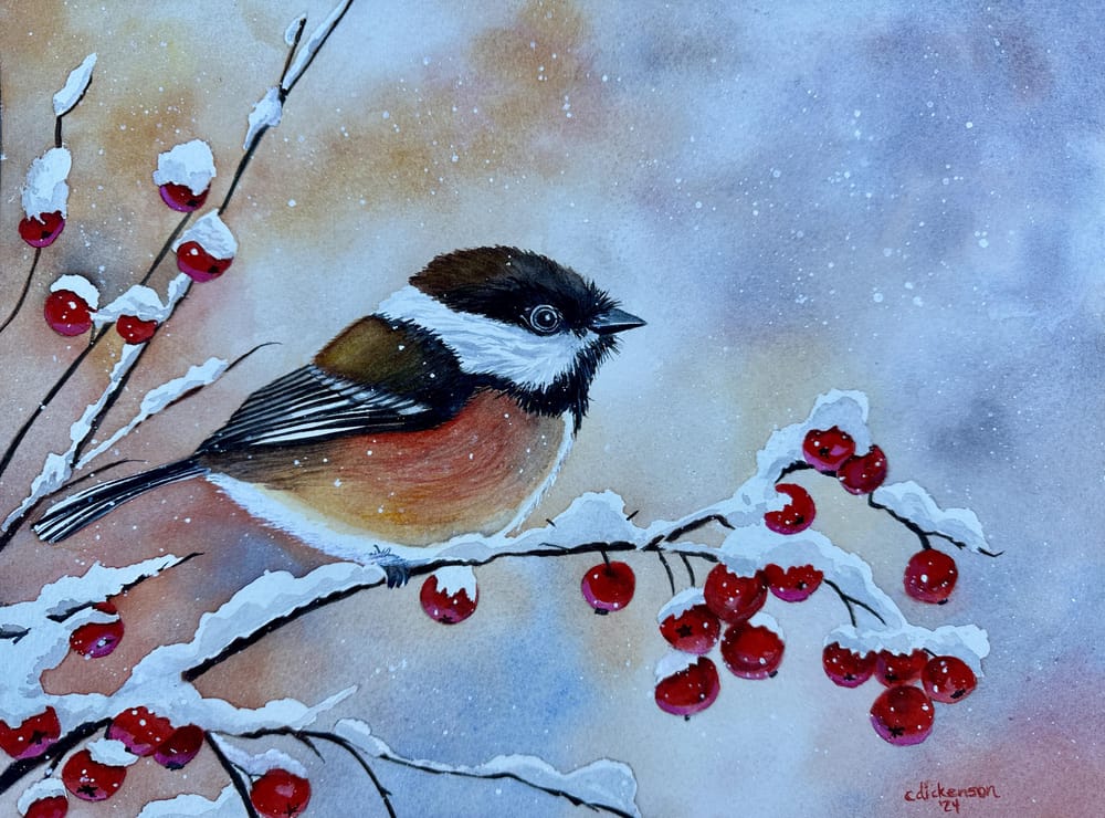 Cozy Winter Chickadee - image 1 - student project