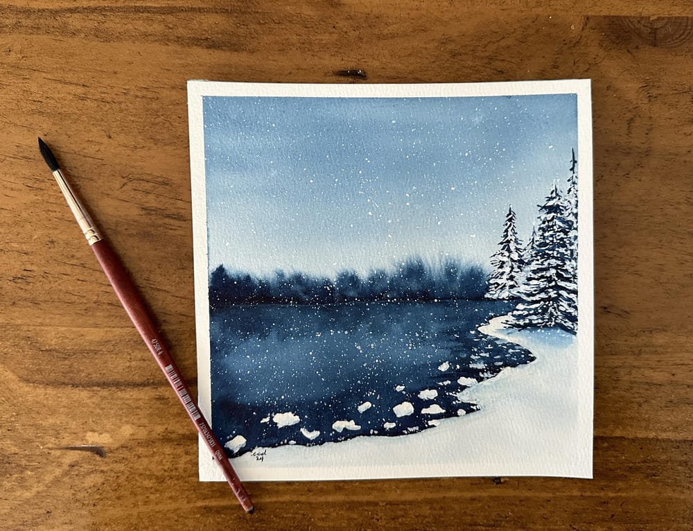 Watercolor Winter Wonderland - image 2 - student project