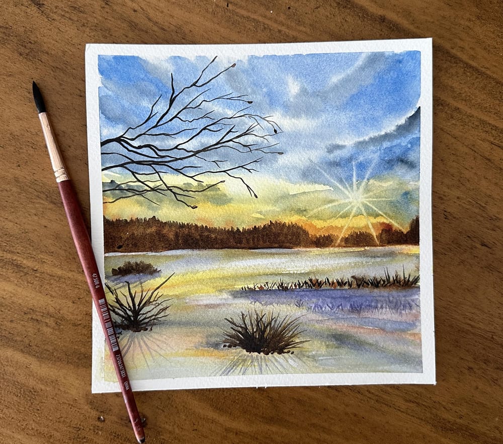 Watercolor Winter Wonderland - image 4 - student project