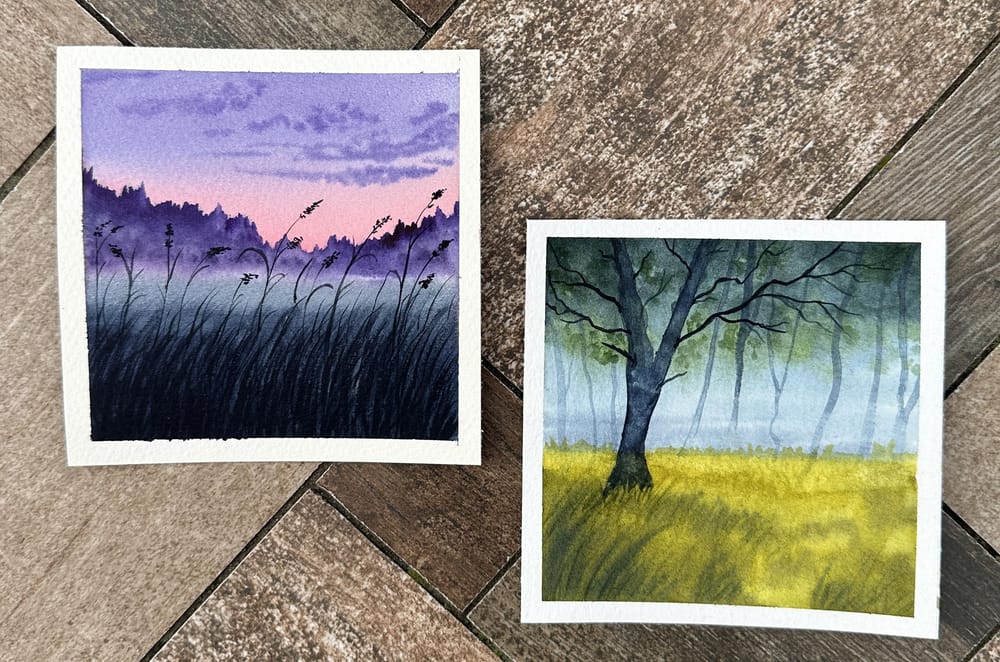 30 Days of Mini Watercolor Landscapes - image 6 - student project