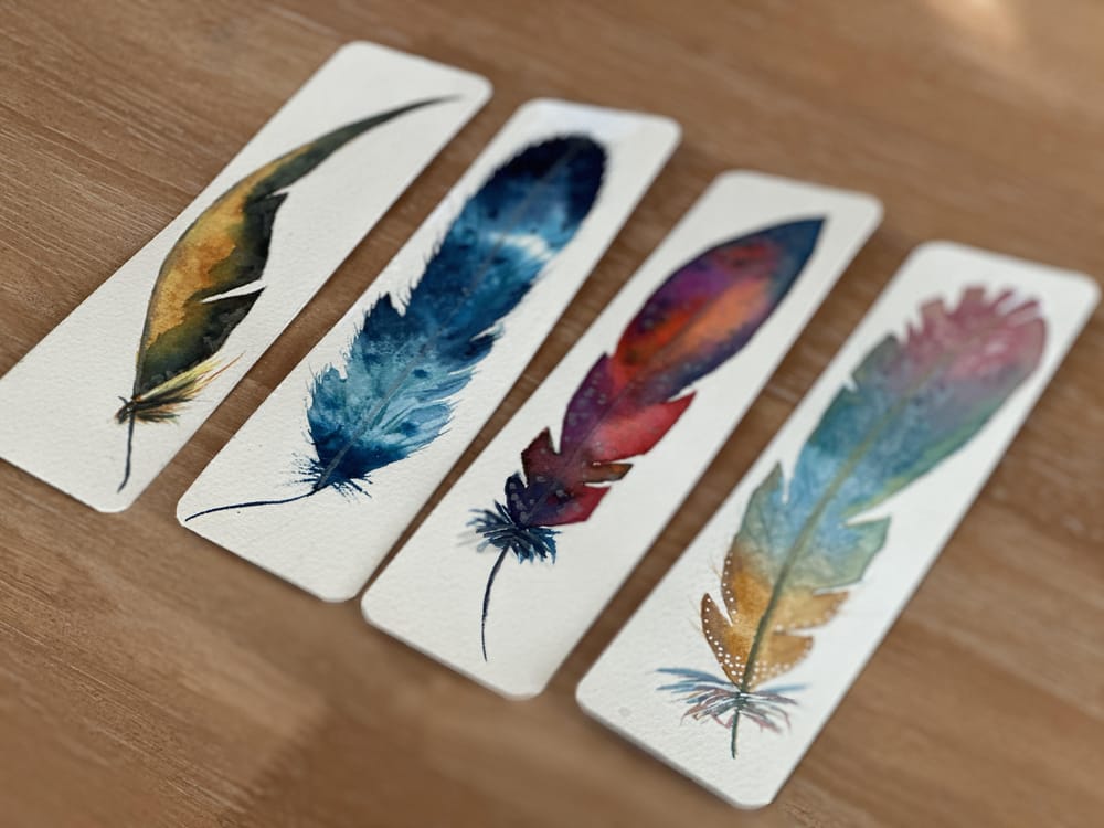 Watercolour Feathers - image 1 - student project
