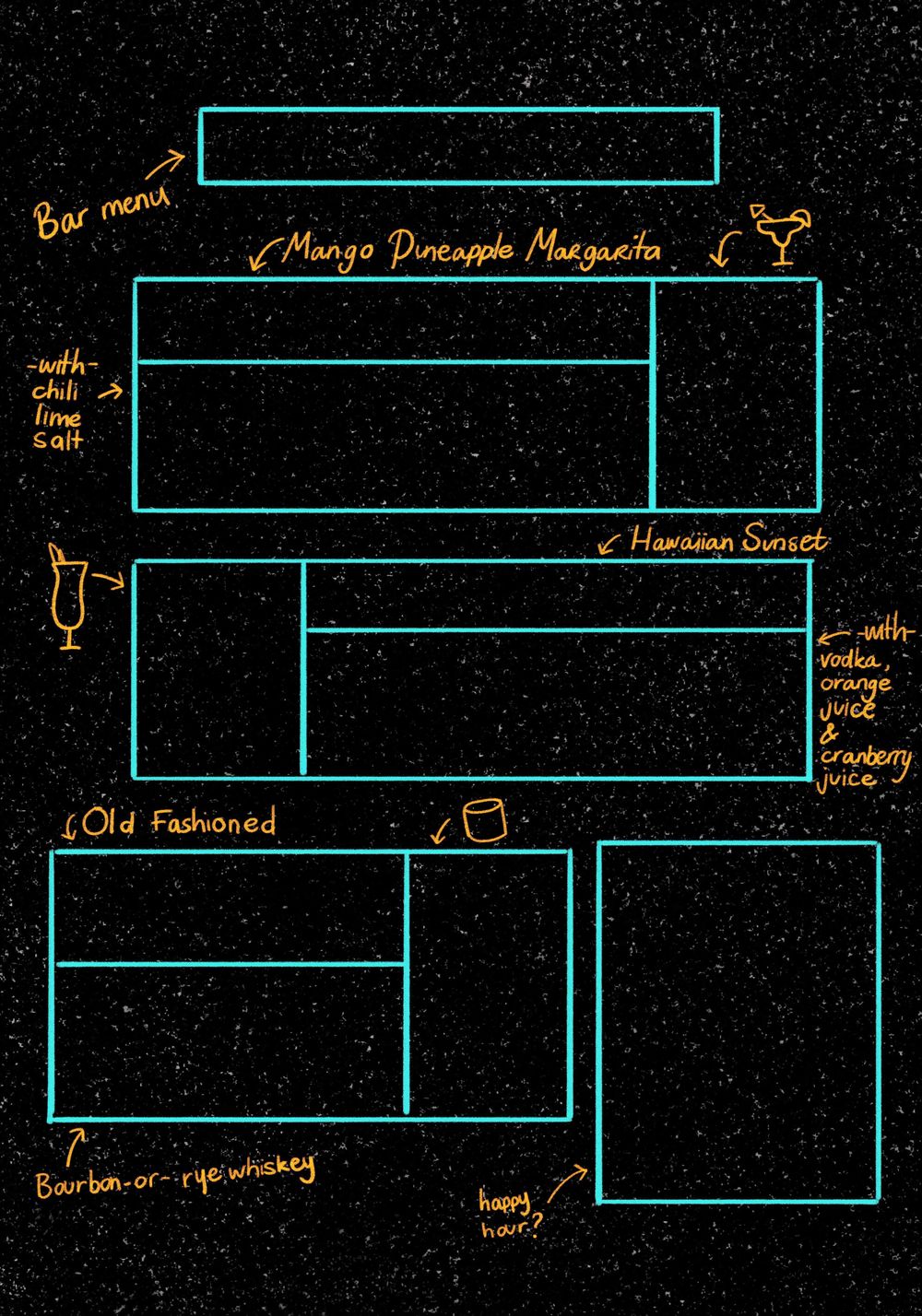 My Chalkboard Cocktail Menu - image 1 - student project