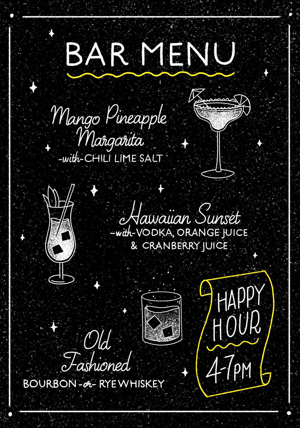 My Chalkboard Cocktail Menu - image 3 - student project