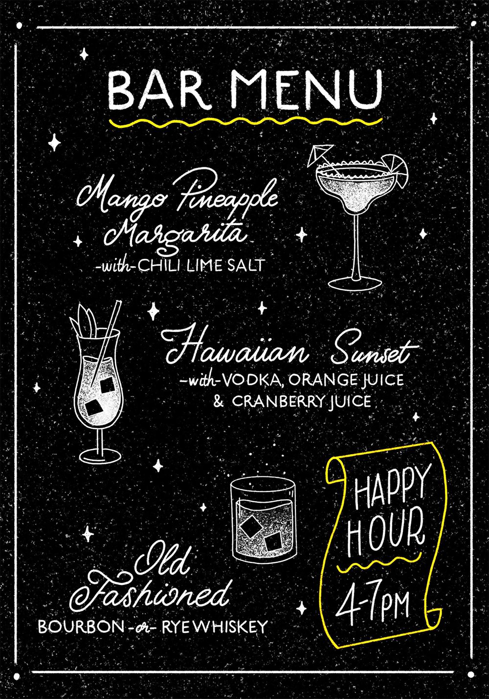 My Chalkboard Cocktail Menu - image 4 - student project