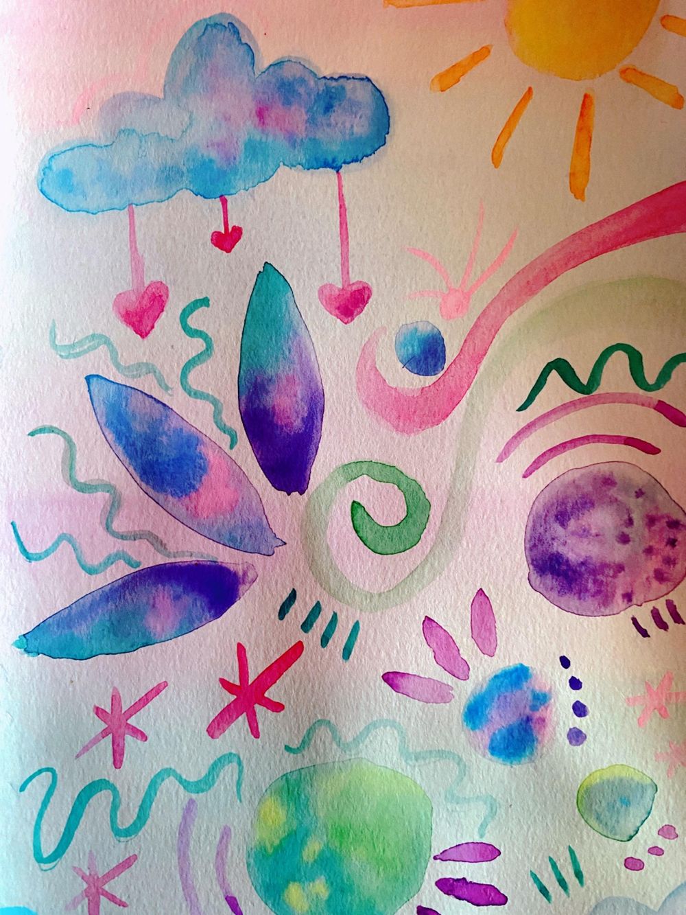 Watercolor Hypnobirthing Affirmations - image 2 - student project