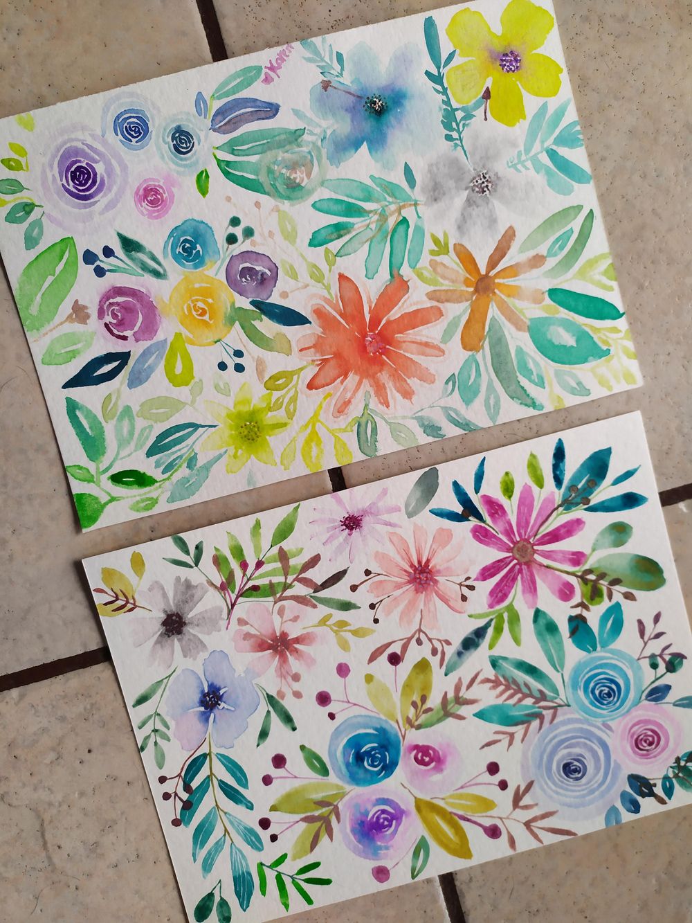 Flores con acuarela - image 4 - student project