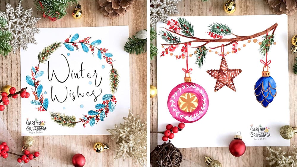 Winter Watercolor Illustration: 7 Festive Holiday Painting Projects - image 2 - student project