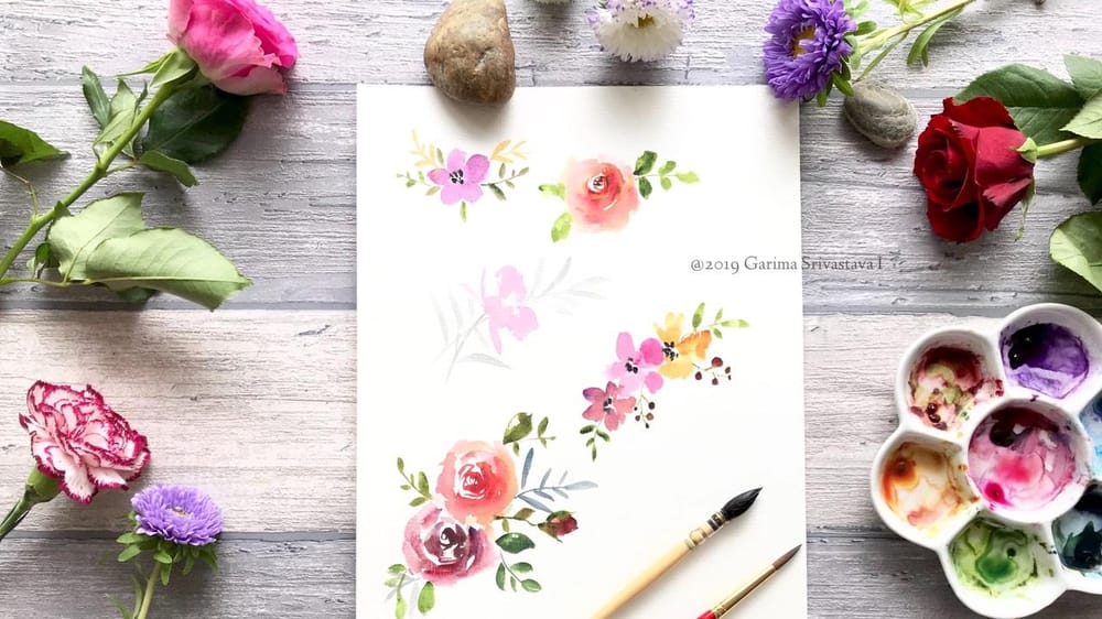 Watercolor Loose Florals: Class Project Sample - image 1 - student project