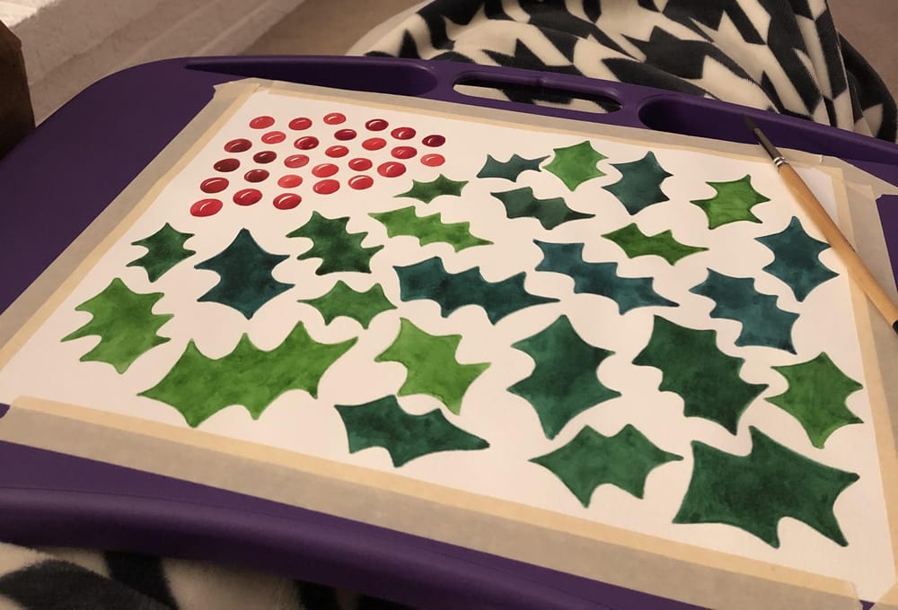 Holly Jolly Watercolor Pattern - image 1 - student project