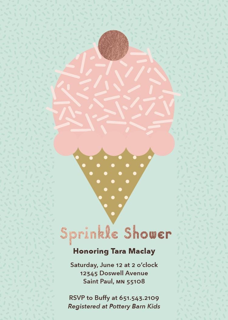 Trendy Pattern Baby Shower Invites for Minted Design Challenge - image 2 - student project