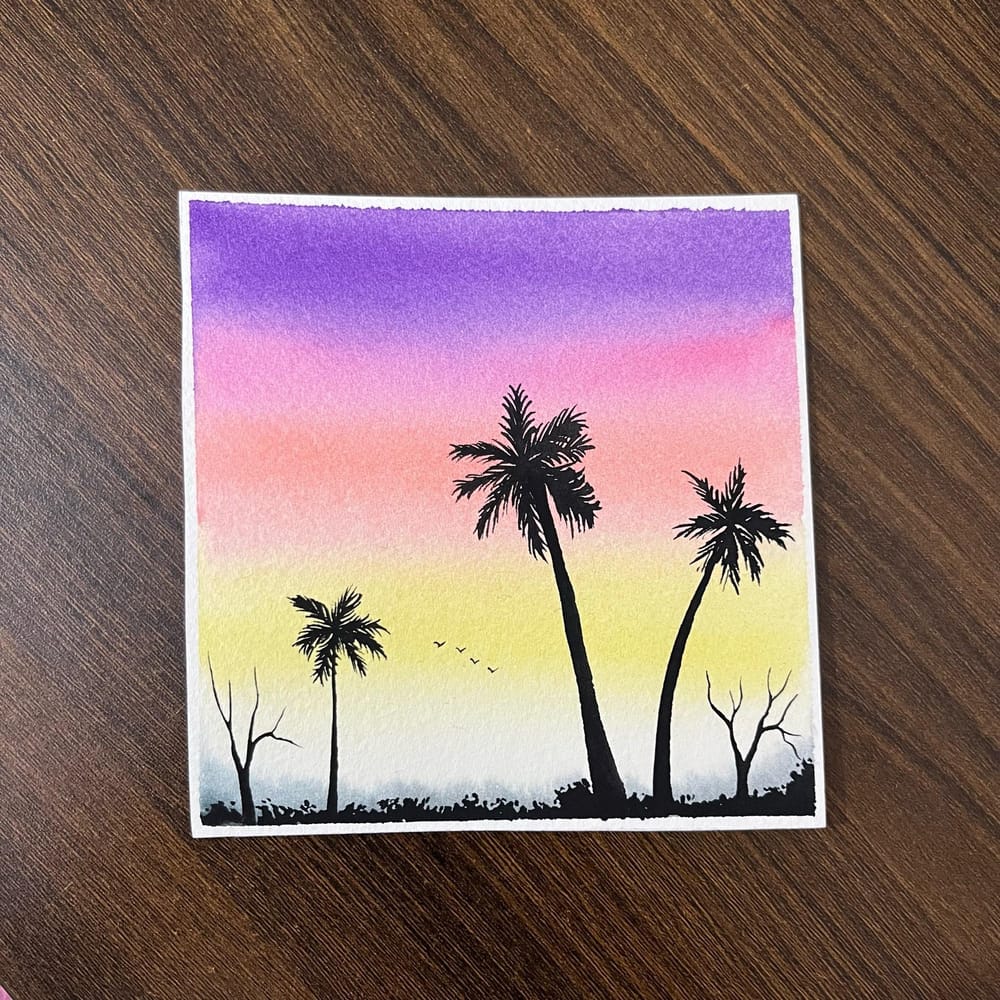 Watercolor Sunsets - image 1 - student project