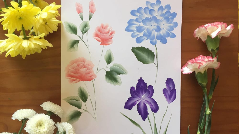 One Stroke Painting | Florals - image 4 - student project