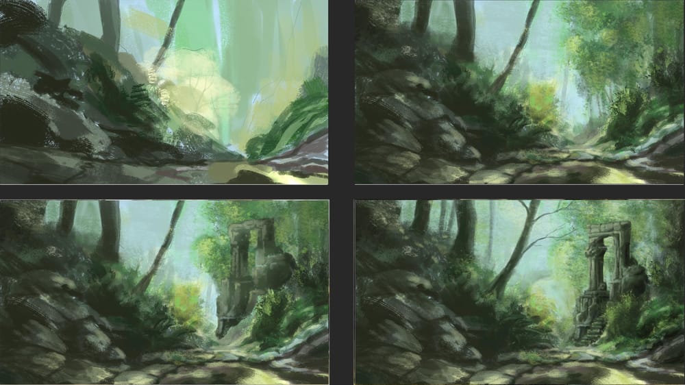Digital Landscape Painting - image 1 - student project