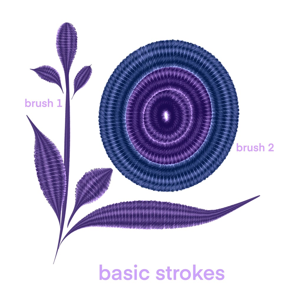 Embroidery brushes in Procreate - image 1 - student project