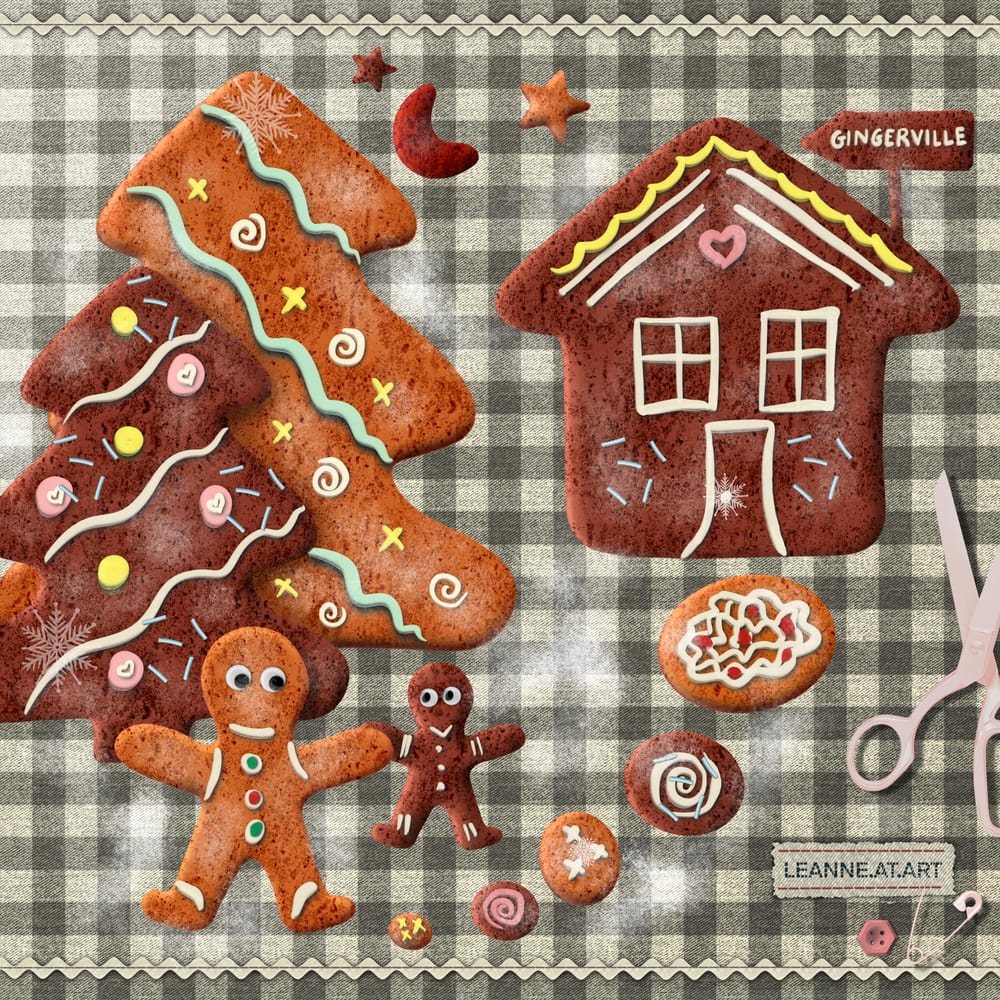 Gingerbread in Procreate - image 1 - student project
