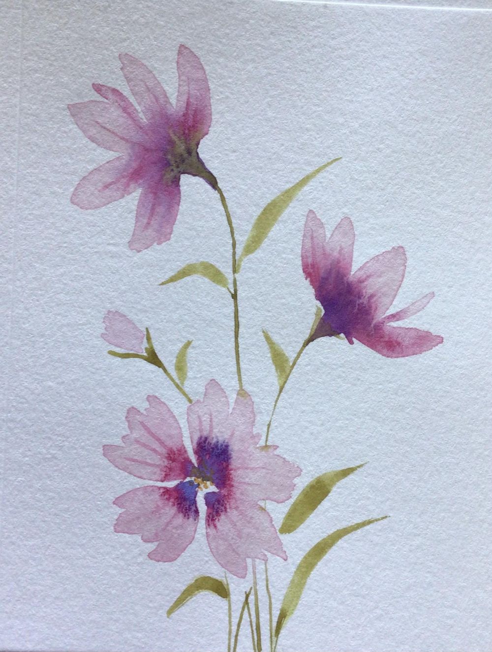 Loose watercolor Flowers - image 1 - student project