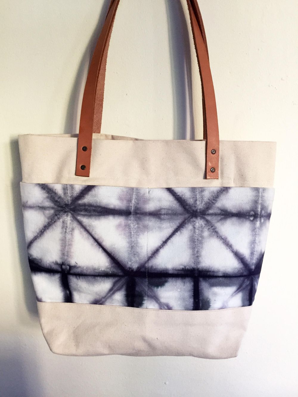 Leather and Canvas Tote Bag - image 1 - student project