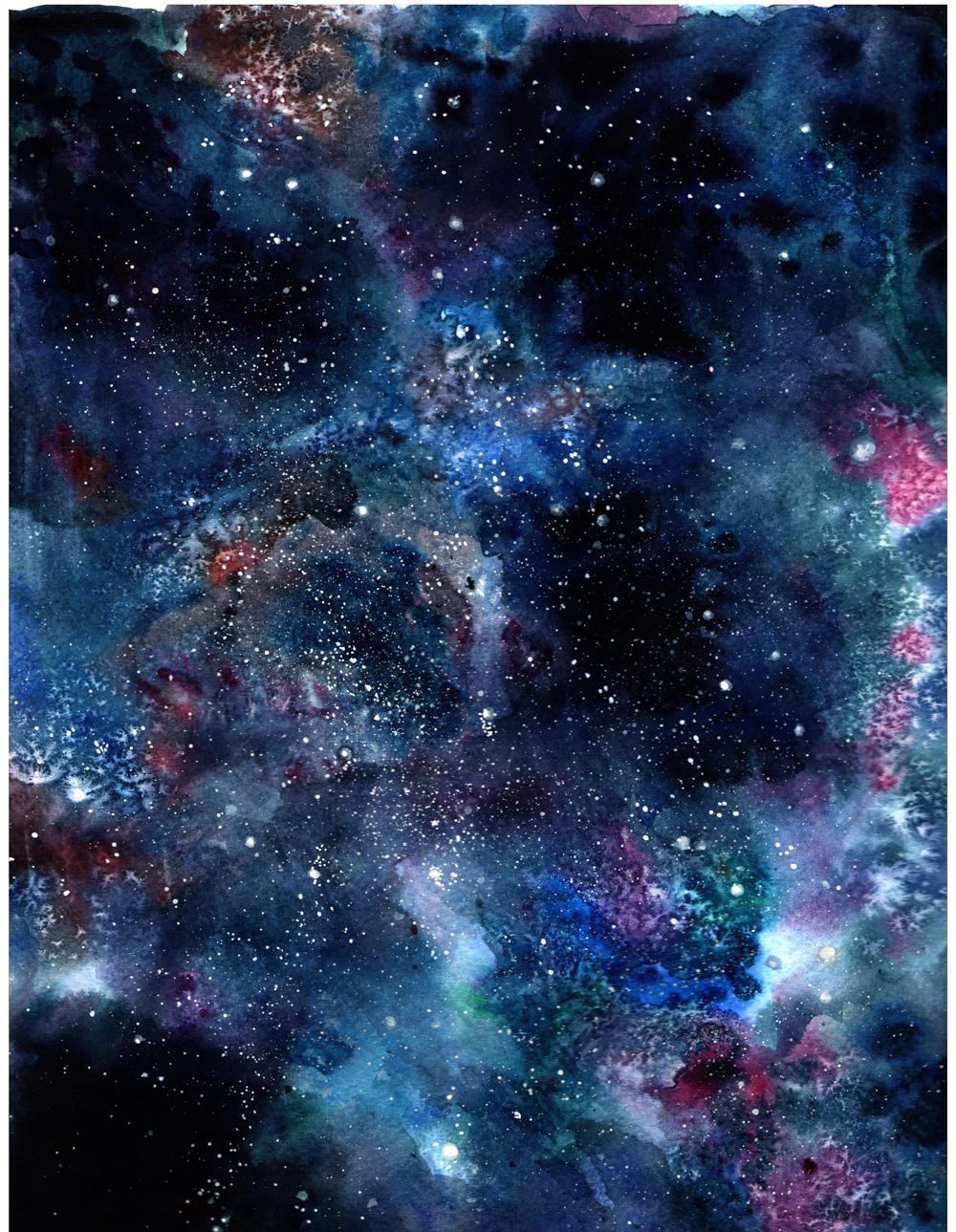 Galaxy Background / Christmas Card - image 2 - student project