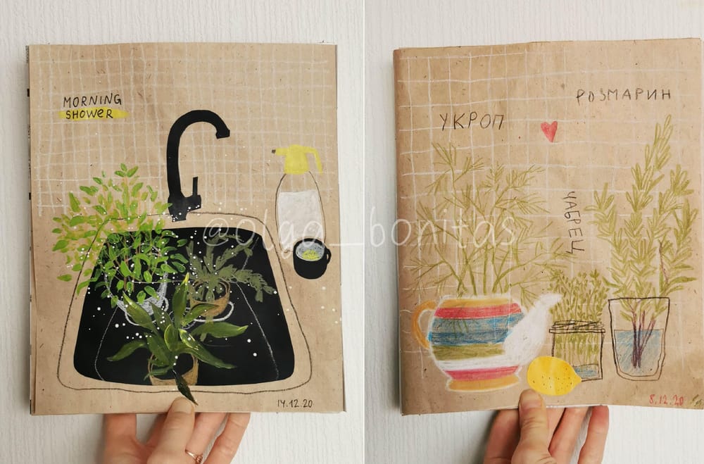 Illustrations from my wastepaper sketchbook - image 1 - student project