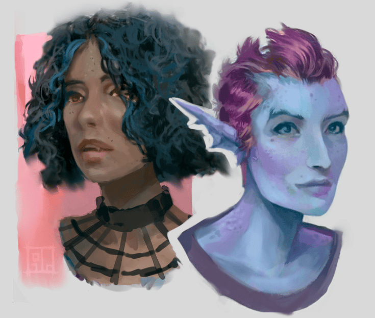 Portrait sketches - image 1 - student project