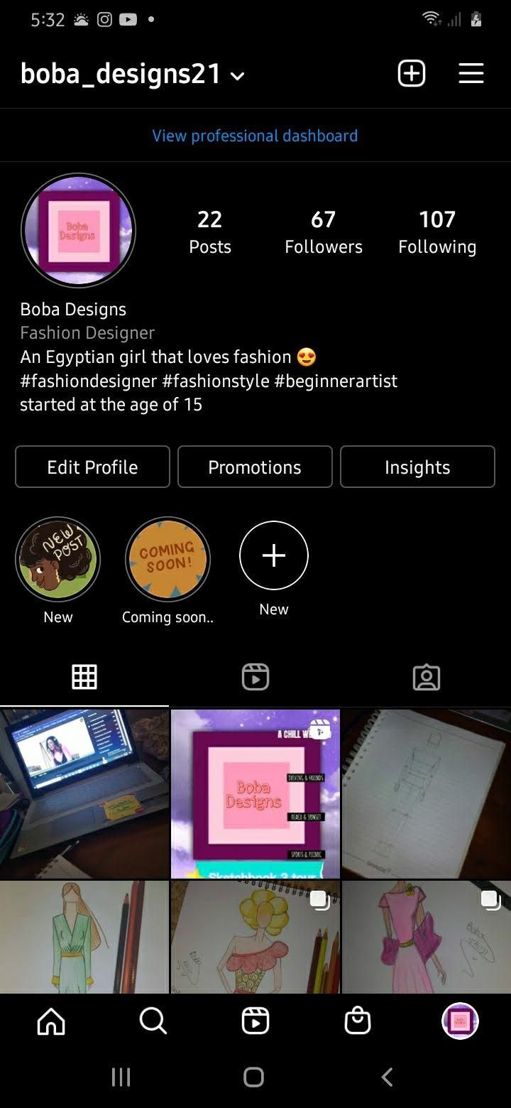 Instagram account - image 1 - student project