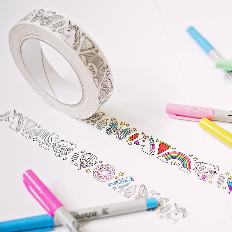 Updated Etsy Listing: Unicorn Washi Tape for Adult Coloring :) - image 1 - student project