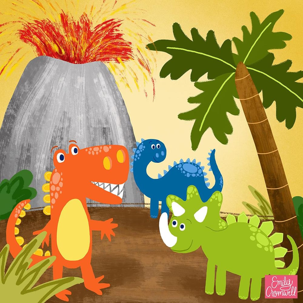 Dinosaur Illustration with Wacom Tablet - image 1 - student project