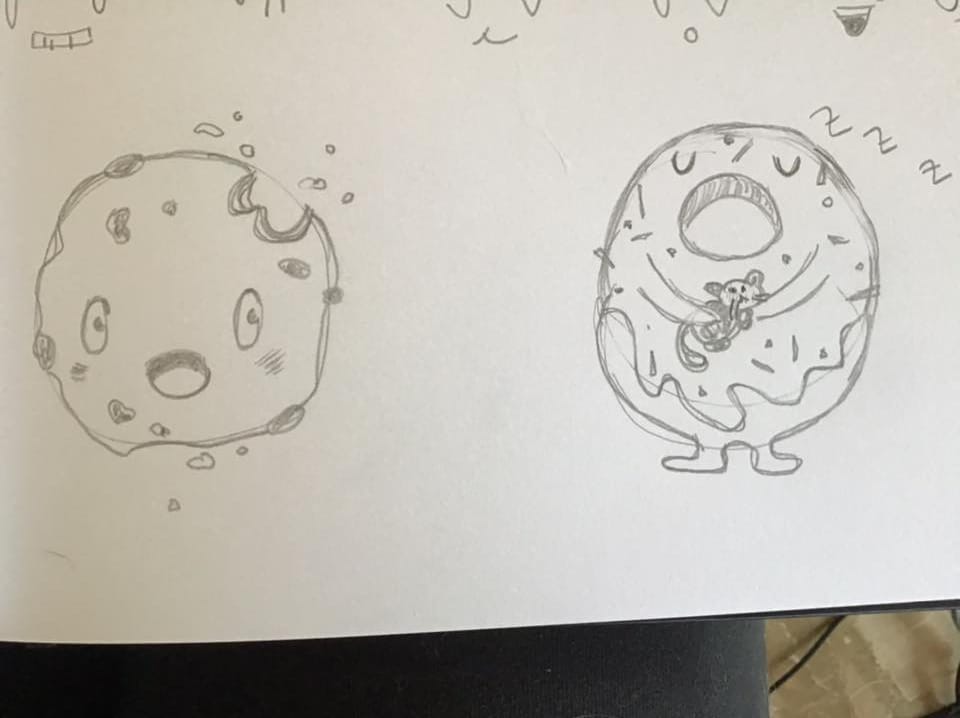 Cute Foods (uncolored) - image 2 - student project