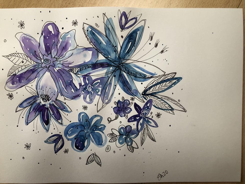 Ink & Watercolor Doodles - image 1 - student project