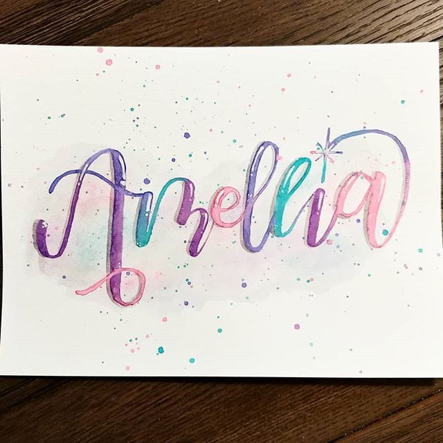 Watercolor Lettering Trial - image 1 - student project