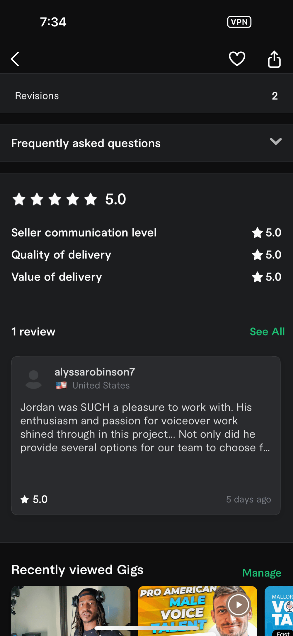Fiverr Profile Review - image 2 - student project