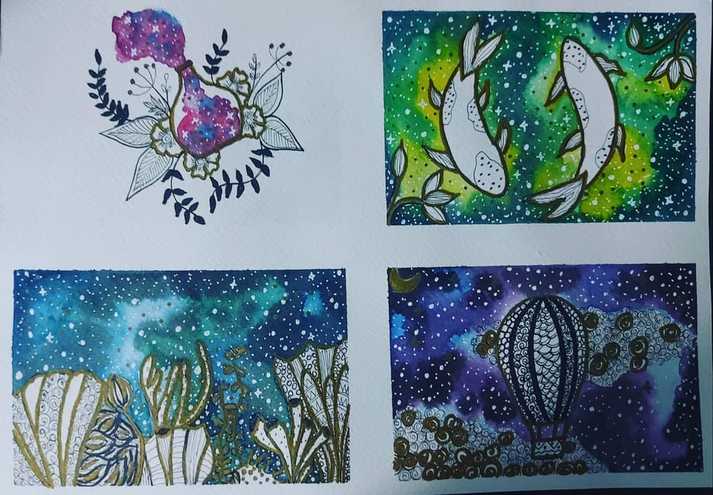 Magical Galaxy Doodles - image 1 - student project
